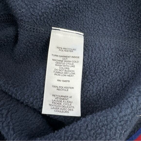 VINEYARD VINES Kids Quarter Snap Button Fleece Sweater Navy Size M(12/14) - Picture 8 of 11